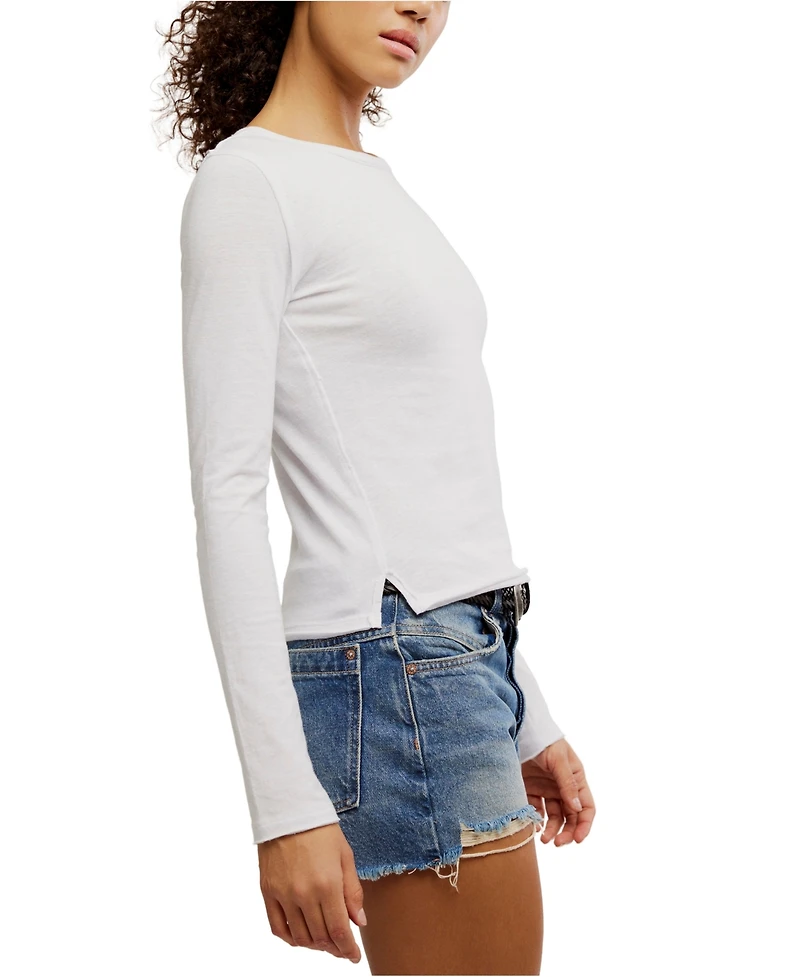 Free People Women's Nova Crewneck Long-Sleeve Top
