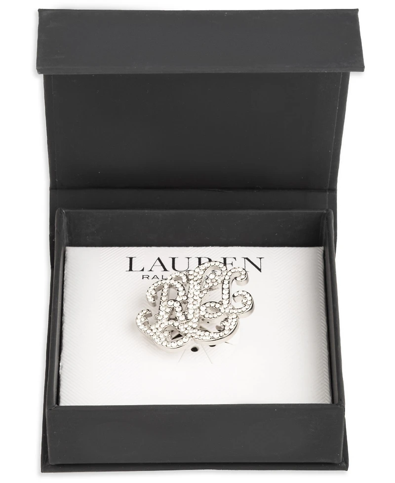 Lauren Ralph Lauren Crystal Stone Script Pin