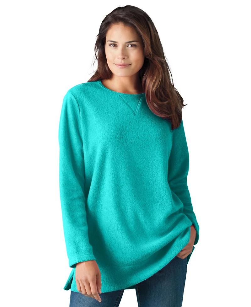 Woman Within Women's Sherpa Sweatshirt