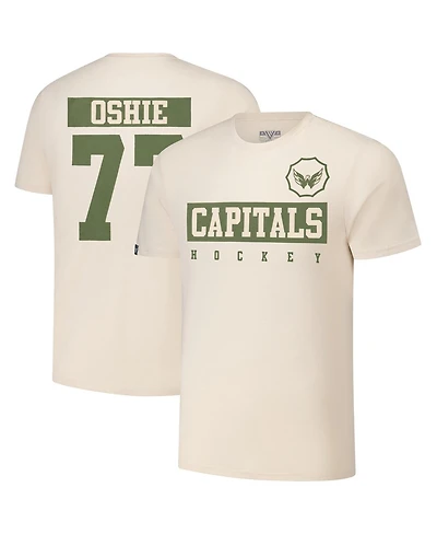 Levelwear Men's Tj Oshie Khaki Washington Capitals 2024 Nhl Military Appreciation Richmond Delta Player Name Number T-Shirt