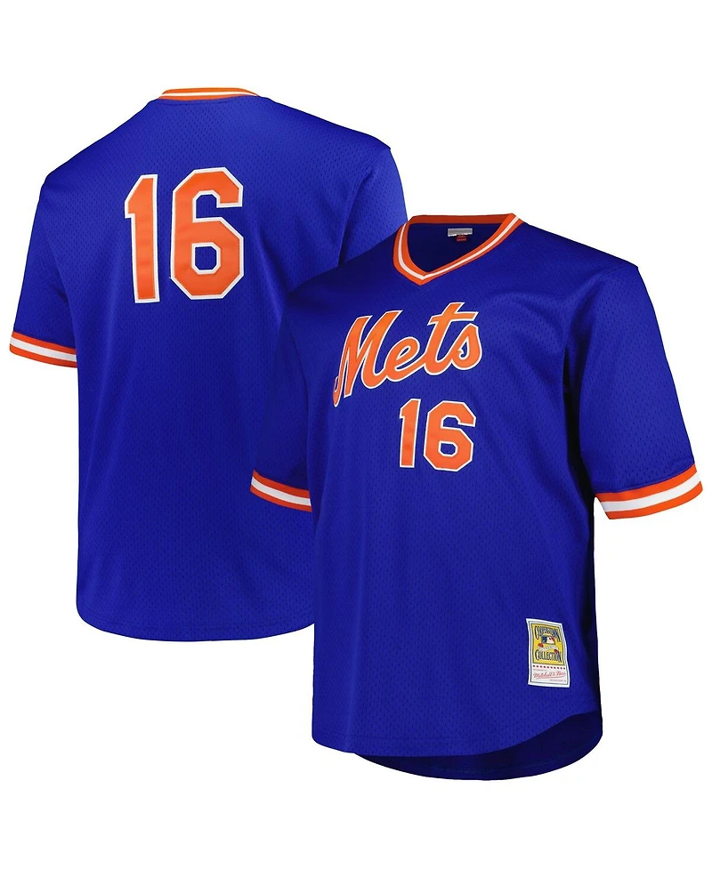 Mitchell & Ness Men's Profile Dwight Gooden Royal New York Mets Big Tall Cooperstown Collection Mesh Batting Practice Jersey