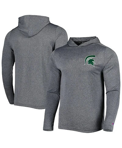 Knights Apparel Men's Gray Michigan State Spartans Hoodie Long Sleeve T-Shirt