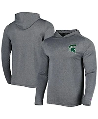 Knights Apparel Men's Gray Michigan State Spartans Hoodie Long Sleeve T-Shirt
