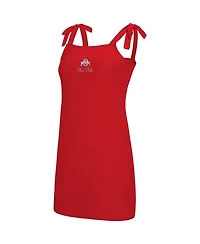 Concepts Sport Women's Scarlet Ohio State Buckeyes Tie-Shoulder Nightdress