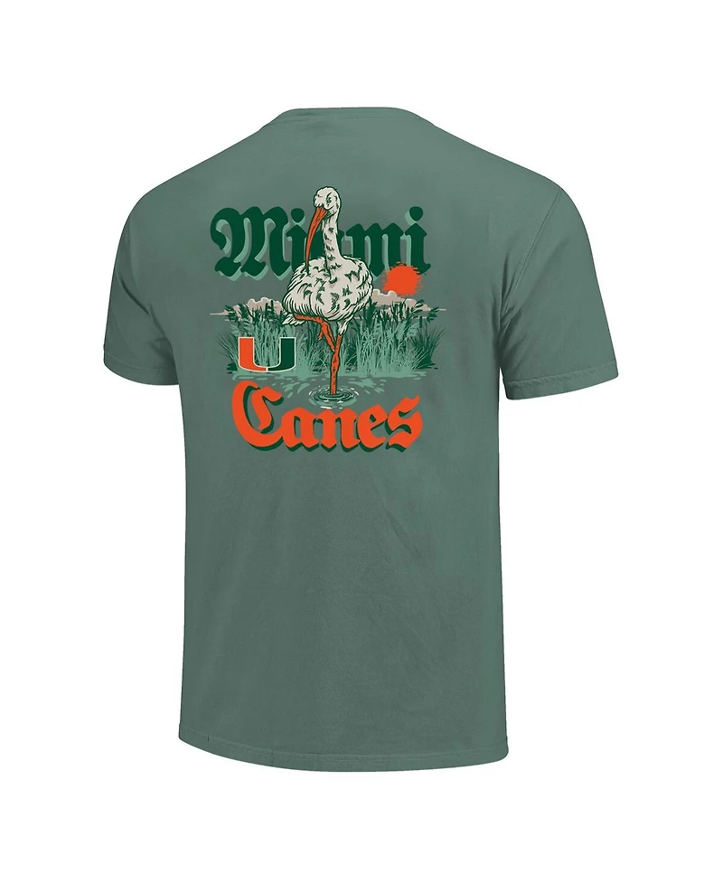 Image One Men's and Women's Green Miami Hurricanes Hyper Local Mascot Swamp T-Shirt