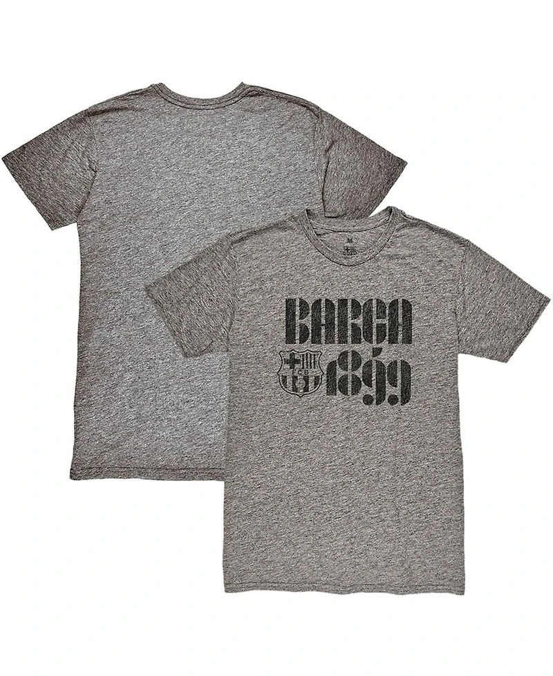 1863FC Men's Heather Gray Barcelona Retro Vibes Twisted Tri-Blend Slub T-Shirt