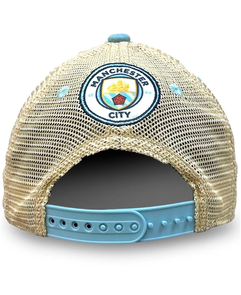 1863FC Men's Sky Blue Manchester City Washed Trucker Adjustable Hat