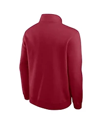 Jordan Men's Crimson Oklahoma Sooners Primetime Club Half-Zip Pullover Sweatshirt