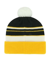 '47 Brand Big Boys and Girls Black Iowa Hawkeyes Peewee Cuffed Pom with Knit Hat