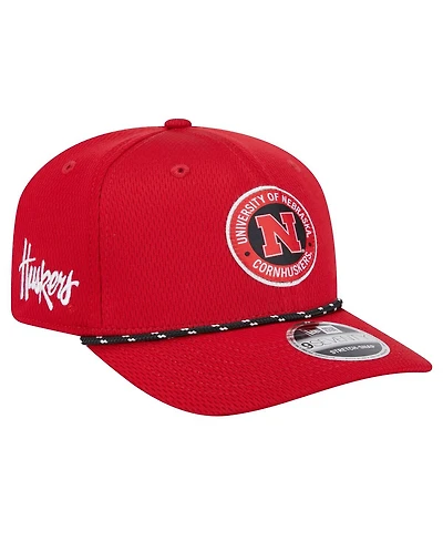 New Era Men's Scarlet Nebraska Huskers Coolera 9SEVENTY Rope Stretch-Snap Hat