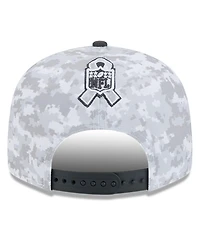 New Era Big Boys and Girls White/Graphite Jacksonville Jaguars 2024 Salute To Service 9FIFTY Snapback Hat