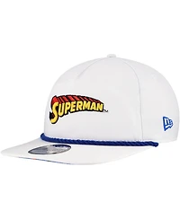New Era Men's White Superman Golfer Adjustable Hat