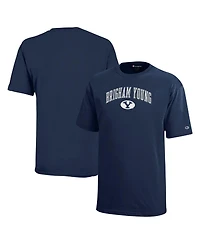 Champion Big Boys and Girls Navy Byu Cougars Arch Over Logo T-Shirt
