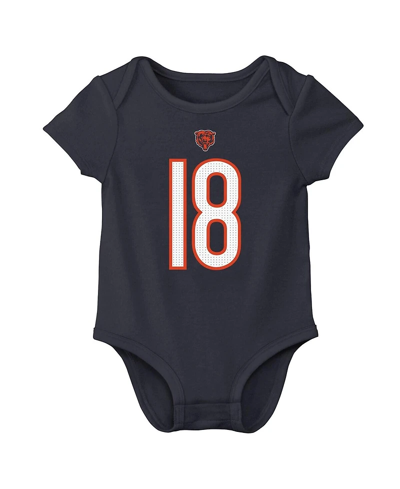 Nike Baby Boys and Girls Caleb Williams Navy Chicago Bears Player Name Number Bodysuit