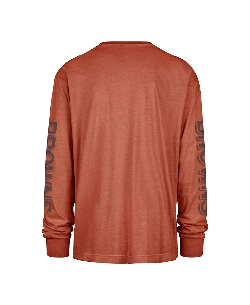 '47 Brand Men's Orange Cleveland Browns Cairn Ravine Foundation Throwback Long Sleeve T-Shirt