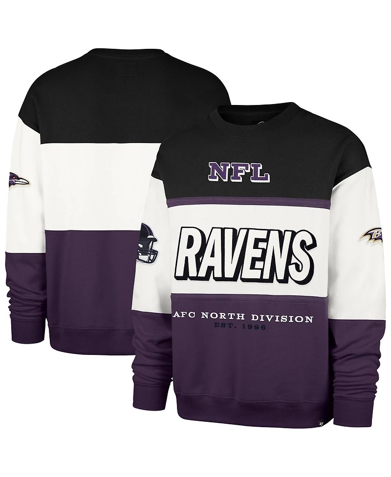 '47 Brand Men's Black/Purple Baltimore Ravens Breeze Maximalist Sweatshirt