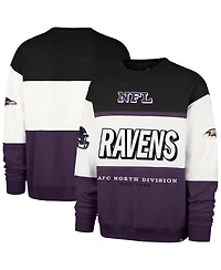 '47 Brand Men's Black/Purple Baltimore Ravens Breeze Maximalist Sweatshirt