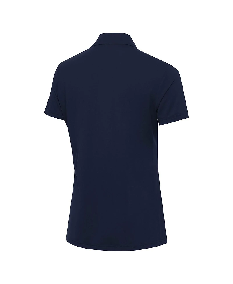 Antigua Women's Navy Dallas Cowboys Era V-Neck Polo Shirt