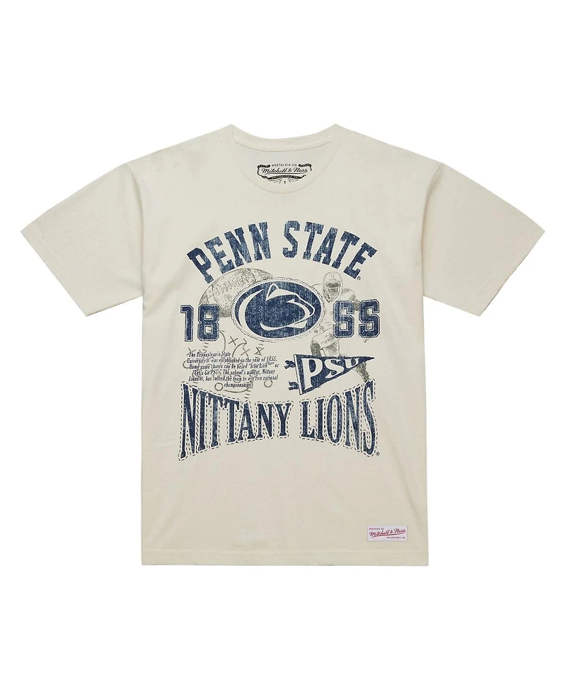 Mitchell & Ness Men's Cream Penn State Nittany Lions Heritage Scholar T-Shirt
