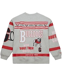 Mitchell & Ness Men's Gray Georgia Bulldogs All Over Print Sweatshirt