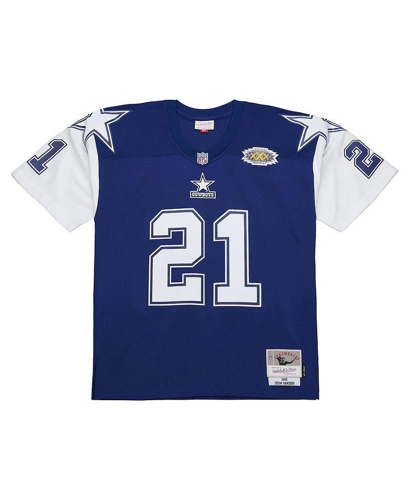 Mitchell & Ness Men's Deion Sanders Navy Dallas Cowboys 1995 Legacy Replica Jersey