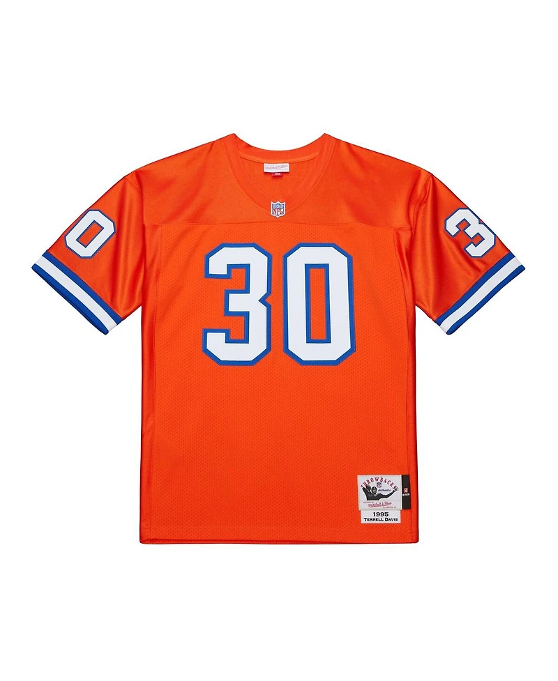 Mitchell & Ness Men's Terrell Davis Orange Denver Broncos 1995 Authentic Throwback Retired Player Jersey