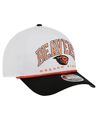 New Era Men's White/Black Oregon State Beavers Arch Two-Tone Rope 9FORTY A-Frame M-Crown Adjustable Hat