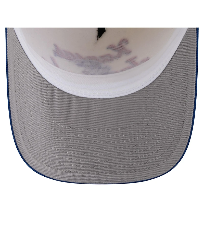 New Era Men's Cream/Royal Kansas Jayhawks Vintage Chainstitch 9FIFTY A-Frame Snapback Hat