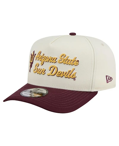 New Era Men's Cream/Maroon Arizona State Sun Devils Vintage Chainstitch 9FIFTY A-Frame Snapback Hat