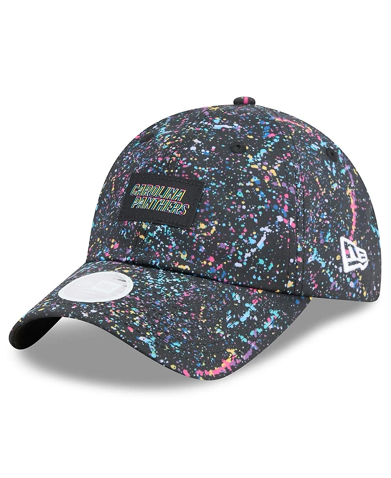 New Era Women's Black Carolina Panthers 2025 Nfl Crucial Catch Pony Tail Adjustable Hat