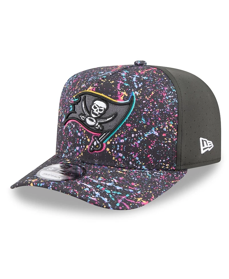 New Era Men's Black Tampa Bay Buccaneers 2025 Nfl Crucial Catch A-Frame 9FIFTY Snapback Hat