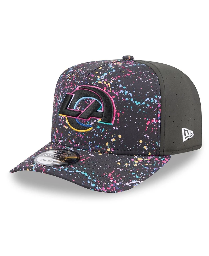 New Era Men's Black Los Angeles Rams 2025 Nfl Crucial Catch A-Frame 9FIFTY Snapback Hat