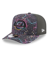 New Era Men's Black Los Angeles Rams 2025 Nfl Crucial Catch A-Frame 9FIFTY Snapback Hat