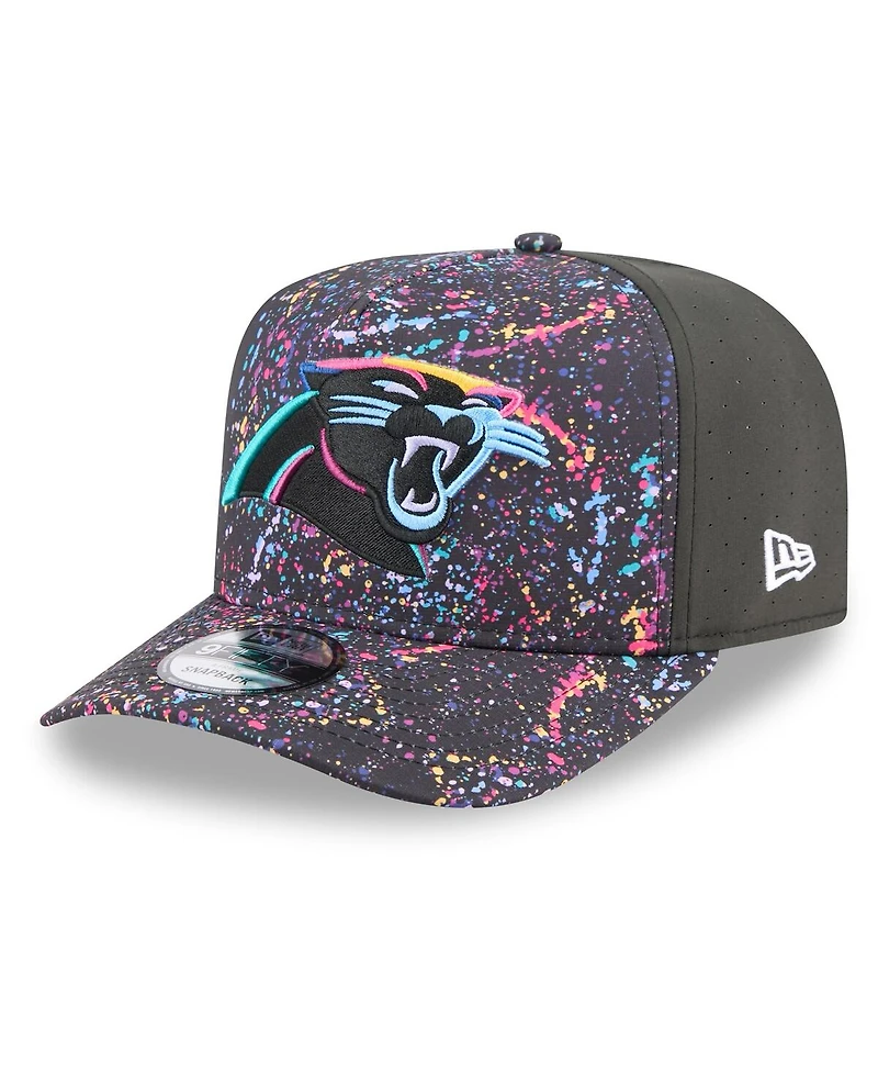 New Era Men's Black Carolina Panthers 2025 Nfl Crucial Catch A-Frame 9FIFTY Snapback Hat
