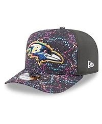New Era Men's Black Baltimore Ravens 2025 Nfl Crucial Catch A-Frame 9FIFTY Snapback Hat