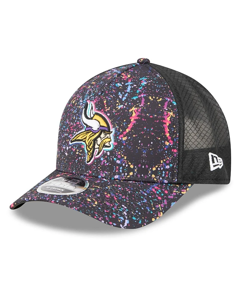 New Era Men's Black Minnesota Vikings 2025 Nfl Crucial Catch 9FORTY Adjustable Hat