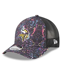 New Era Men's Black Minnesota Vikings 2025 Nfl Crucial Catch 9FORTY Adjustable Hat