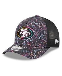 New Era Big Boys and Girls Black San Francisco 49ers 2025 Nfl Crucial Catch 9FORTY Adjustable Hat