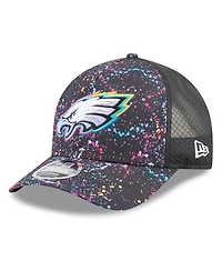 New Era Big Boys and Girls Black Philadelphia Eagles 2025 Nfl Crucial Catch 9FORTY Adjustable Hat