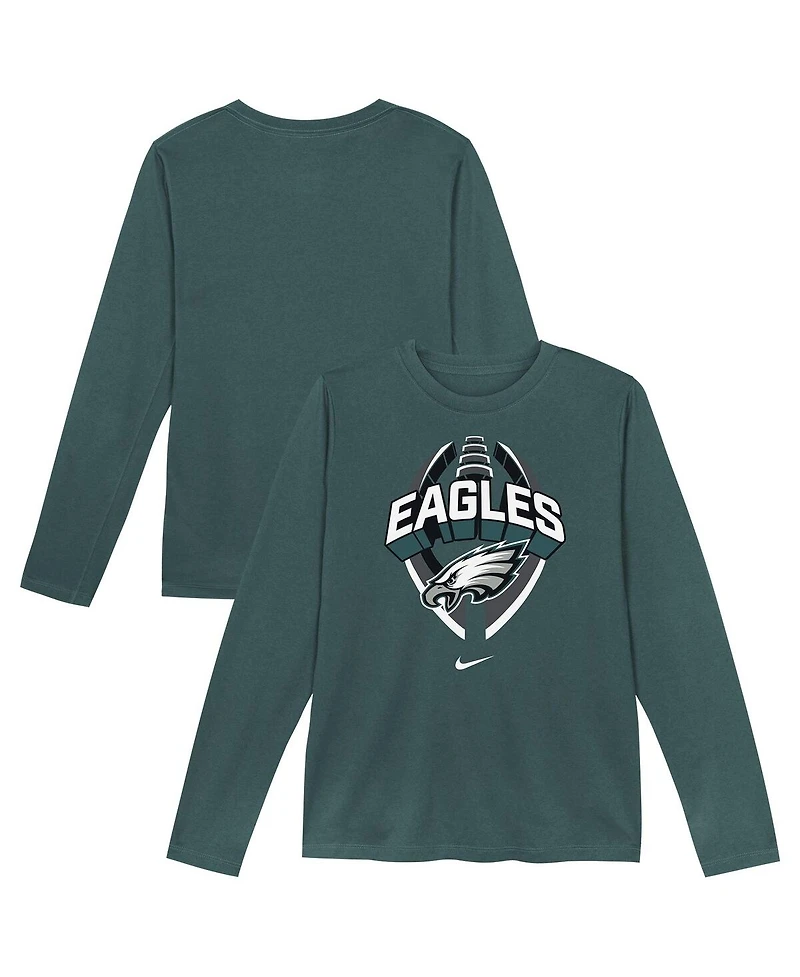 Nike Toddler Midnight Green Philadelphia Eagles Primetime Legend Icon Long Sleeve Performance T-Shirt