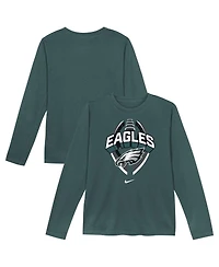 Nike Toddler Midnight Green Philadelphia Eagles Primetime Legend Icon Long Sleeve Performance T-Shirt