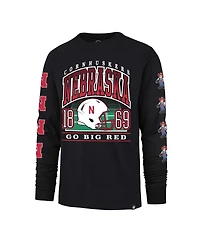 '47 Brand Men's Black Nebraska Huskers Go Big Long Sleeve T-Shirt