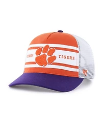 '47 Brand Big Boys and Girls Orange/Purple Clemson Tigers Super Stripe Hitch Adjustable Trucker Hat