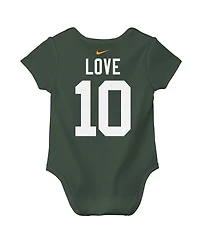 Nike Baby Boys and Girls Jordan Love Green Bay Packers Player Name Number Bodysuit