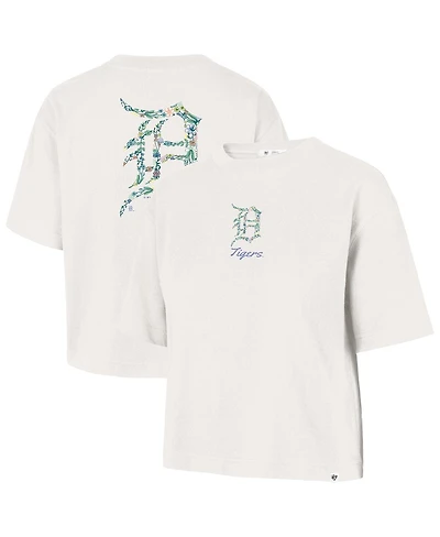 '47 Brand Women's Natural Detroit Tigers Full Bloom Cropped T-Shirt