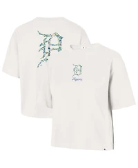 '47 Brand Women's Natural Detroit Tigers Full Bloom Cropped T-Shirt