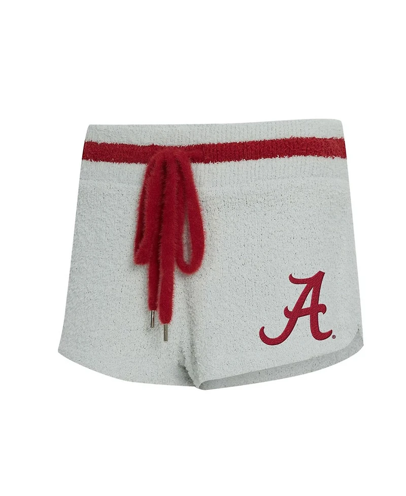 Concepts Sport Women's 2-Piece Gray/Crimson Alabama Crimson Tide Whitley Long Sleeve Hoodie Top and Shorts Set