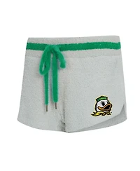 Concepts Sport Women's 2-Piece Gray/Green Oregon Ducks Whitley Long Sleeve Hoodie Top and Shorts Set