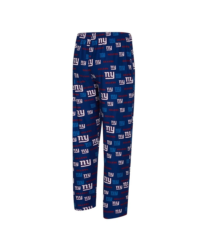 Concepts Sport Men's Royal New York Giants Mosaic All Over Print Pants