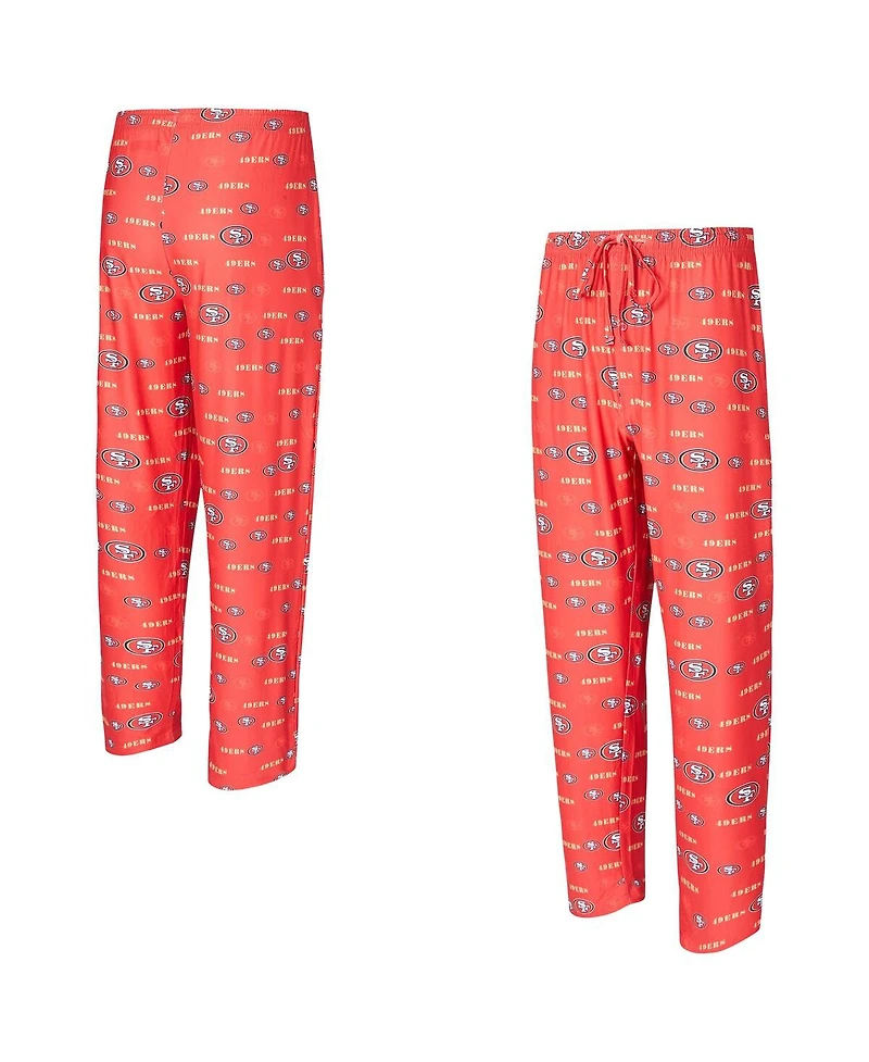 Concepts Sport Men's Scarlet San Francisco 49ers Mosaic All Over Print Pants
